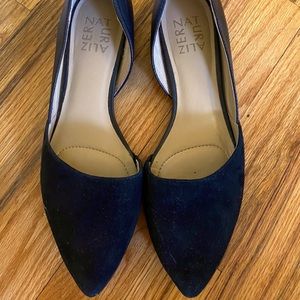 Naturalized Samantha D’Orsay Leather Suede Flat